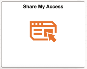 Screenshot of the "Share My Access" link in MySlice. 